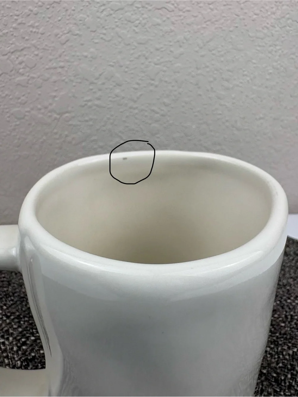 Rae Dunn White “PRAY” Mug Featuring the Signature Artisan-Style Lettering.